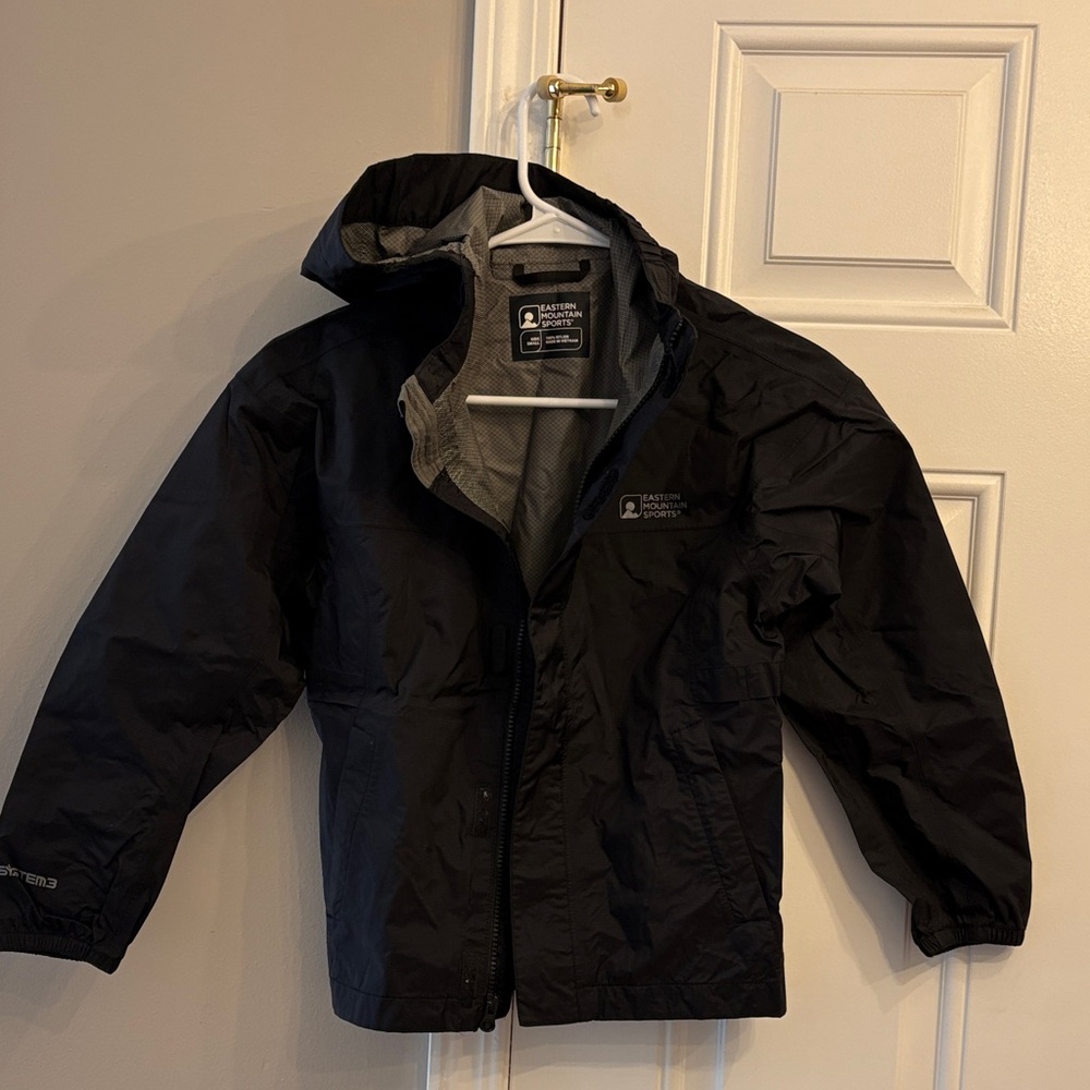 Kids Black Windbreaker